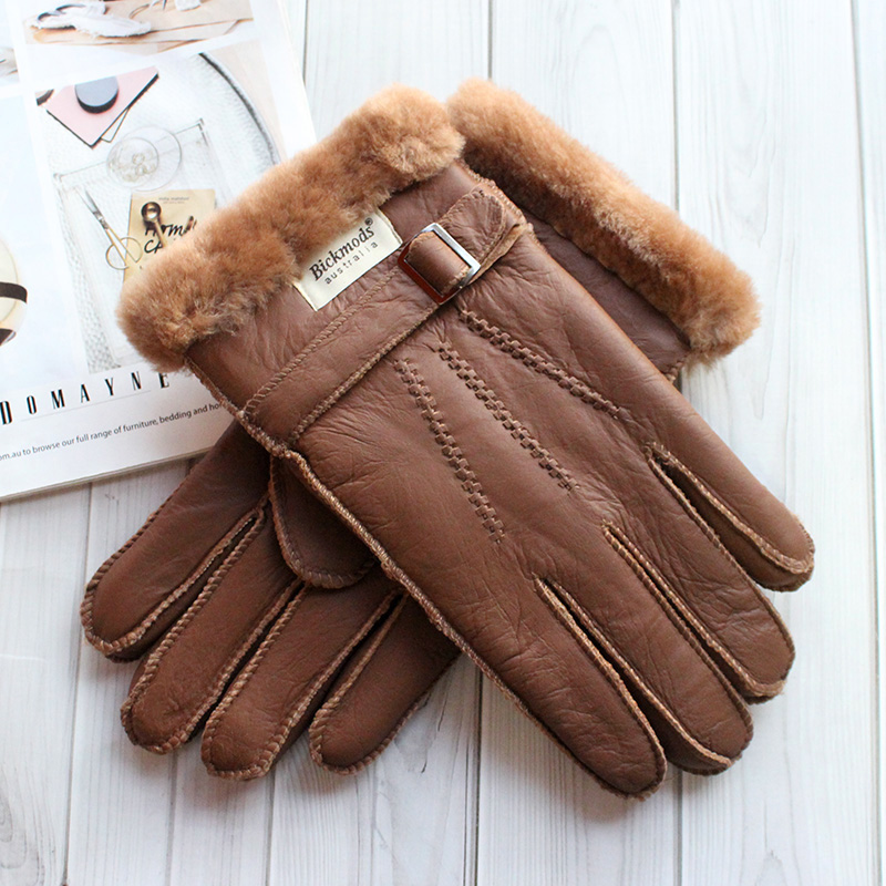 Sheepskin Fur Gloves Men's Thi - Leather Driving Glove review and price