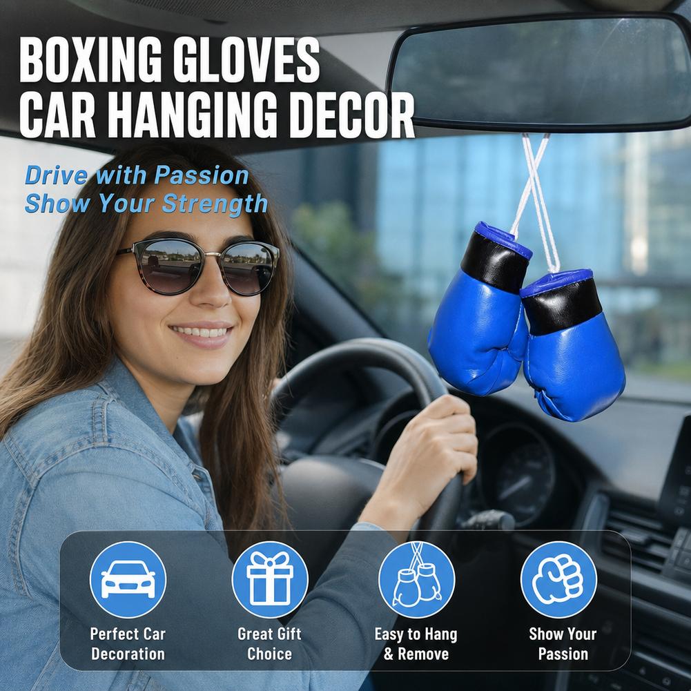 Mini Boxing Gloves Car Rearvie - Leather Driving Glove review and price